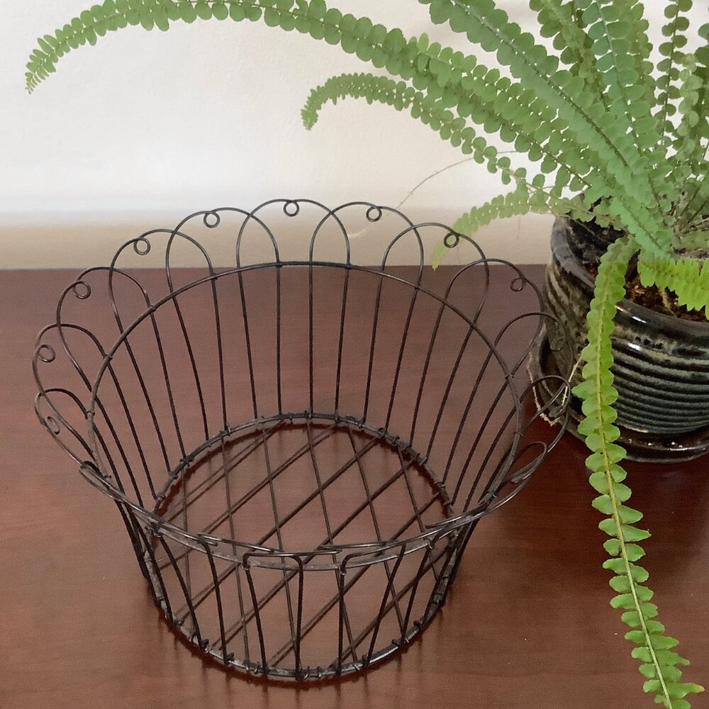 EUC Black Open Wire Basket